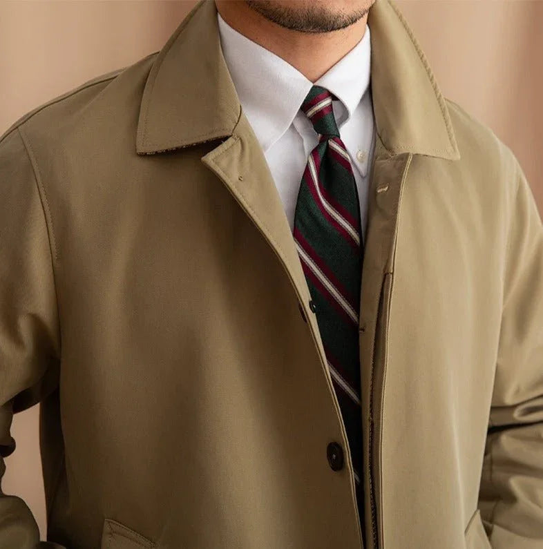 Londra Düz Yakalı Pamuk Karışımlı Trençkot - Martin Milano