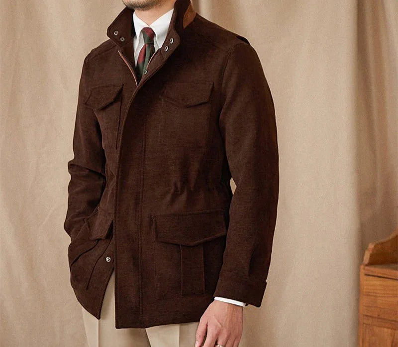 Londra Herringbone Süet Detaylı Ceket - Martin Milano