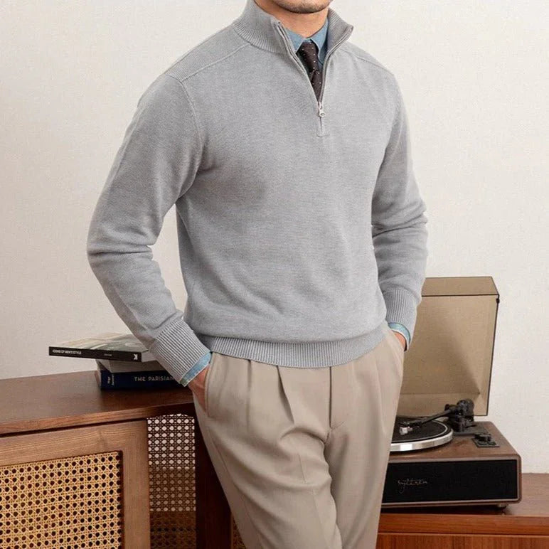 Londra Yün Dokulu Yarım Fermuarlı Kazak - Martin Milano