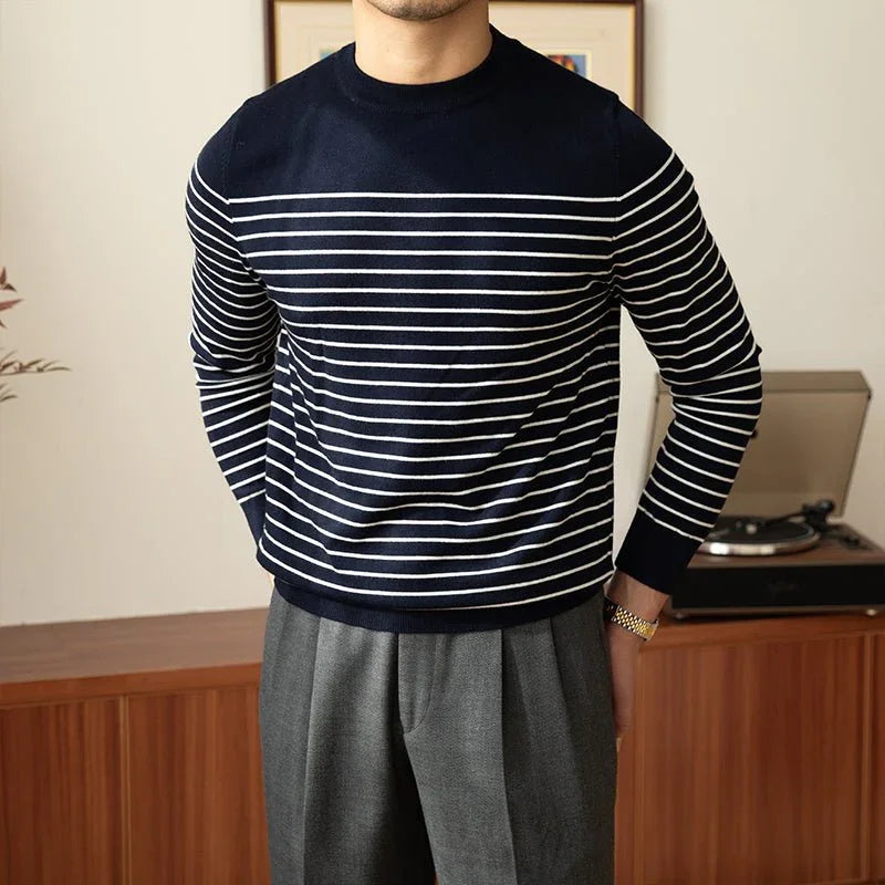 Marina Çizgili Yün Örgü Kazak - Martin Milano