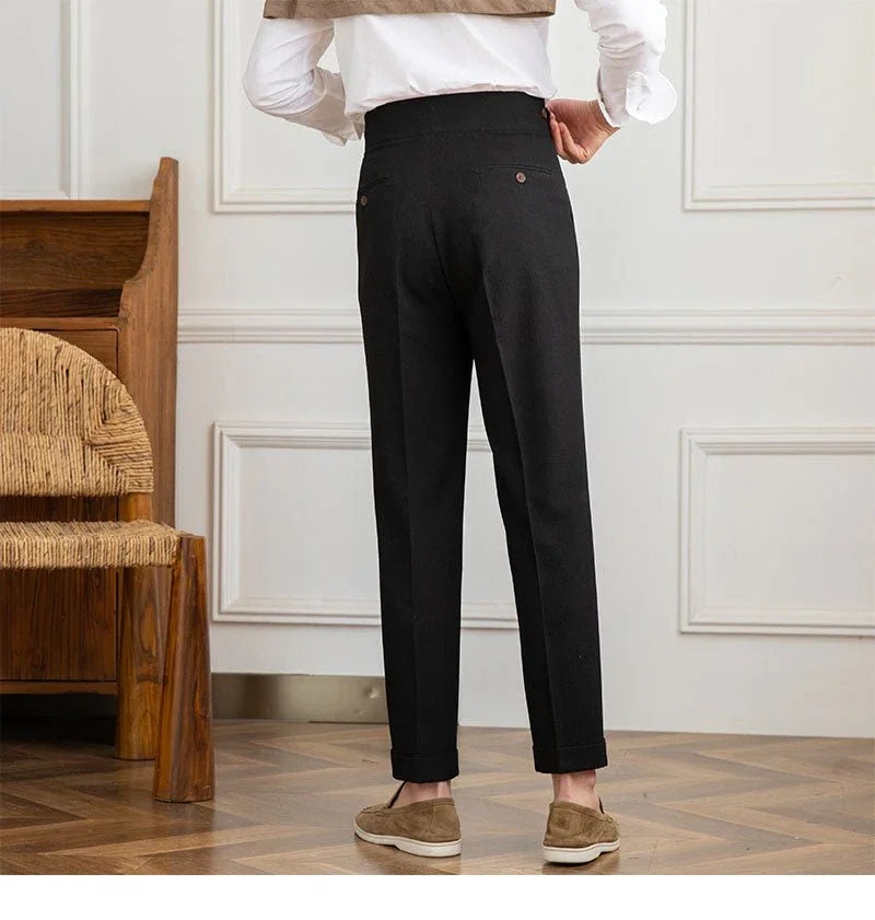 Moneglia Çift Katlı Düz Kesim Pantolon - Martin Milano