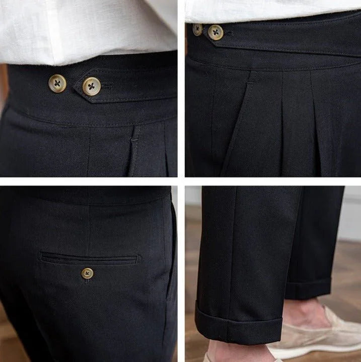 Moneglia Düz Kesim Pilili Pantolon - Martin Milano