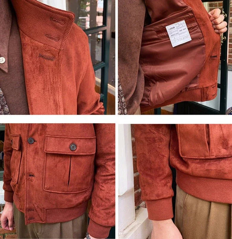 Napoli Süet Düğmeli Ceket - Martin Milano