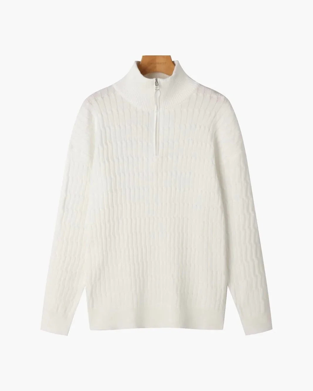 Örgü Desenli Yarım Fermuarlı Kazak - Martin Milano