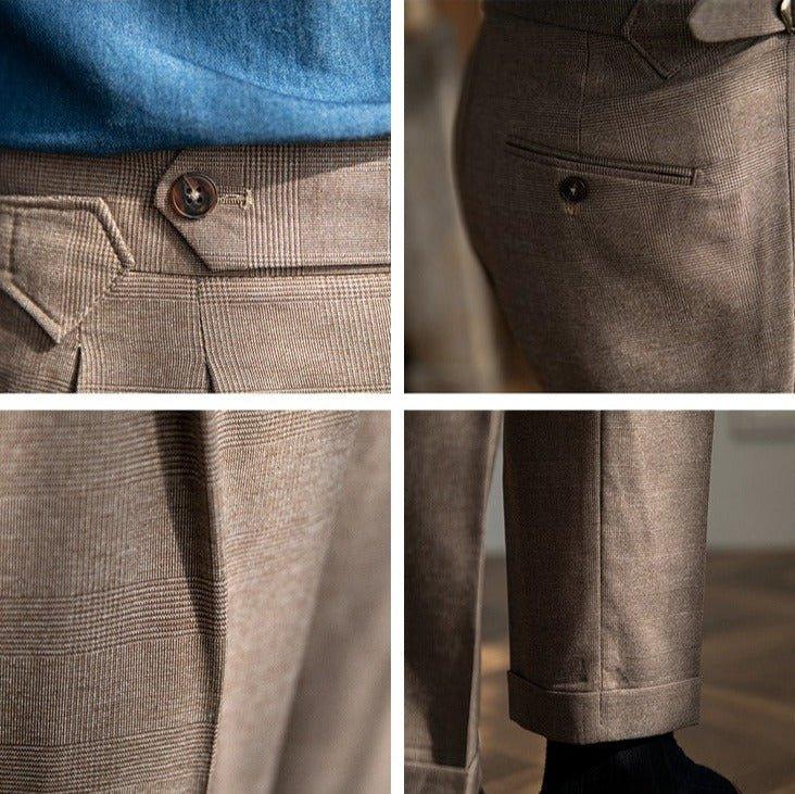 Oxford Ekose Düz Kesim Pantolon - Martin Milano