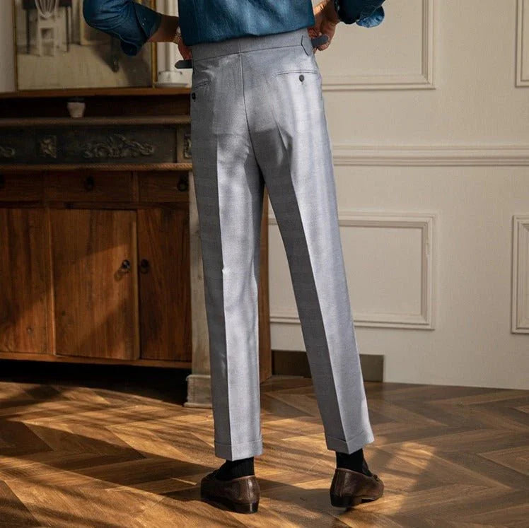 Oxford Ekose Düz Kesim Pantolon - Martin Milano