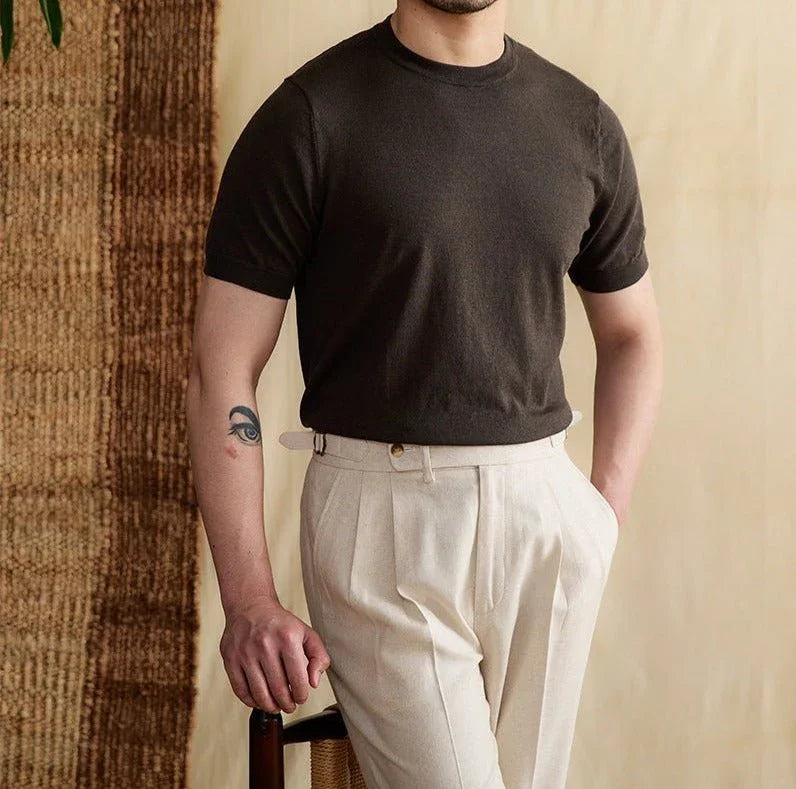 Pamuk Örme Triko Tişört - Martin Milano