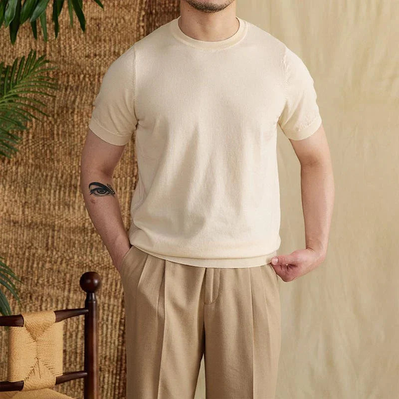 Pamuk Örme Triko Tişört - Martin Milano