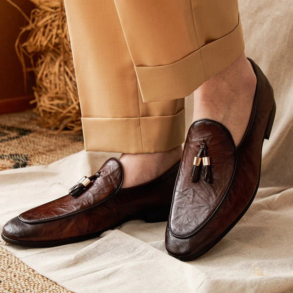 Patina Püsküllü Deri Loafer - Martin Milano