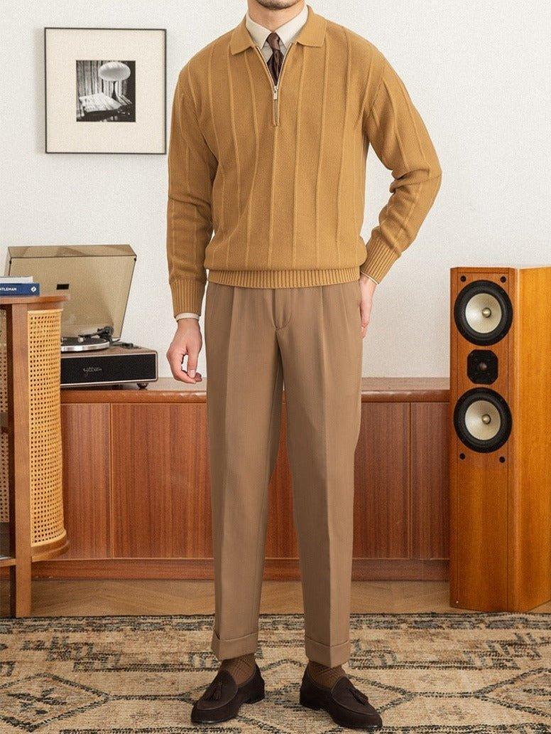 Polo Yarım Fermuarlı Örgü Kazak - Martin Milano