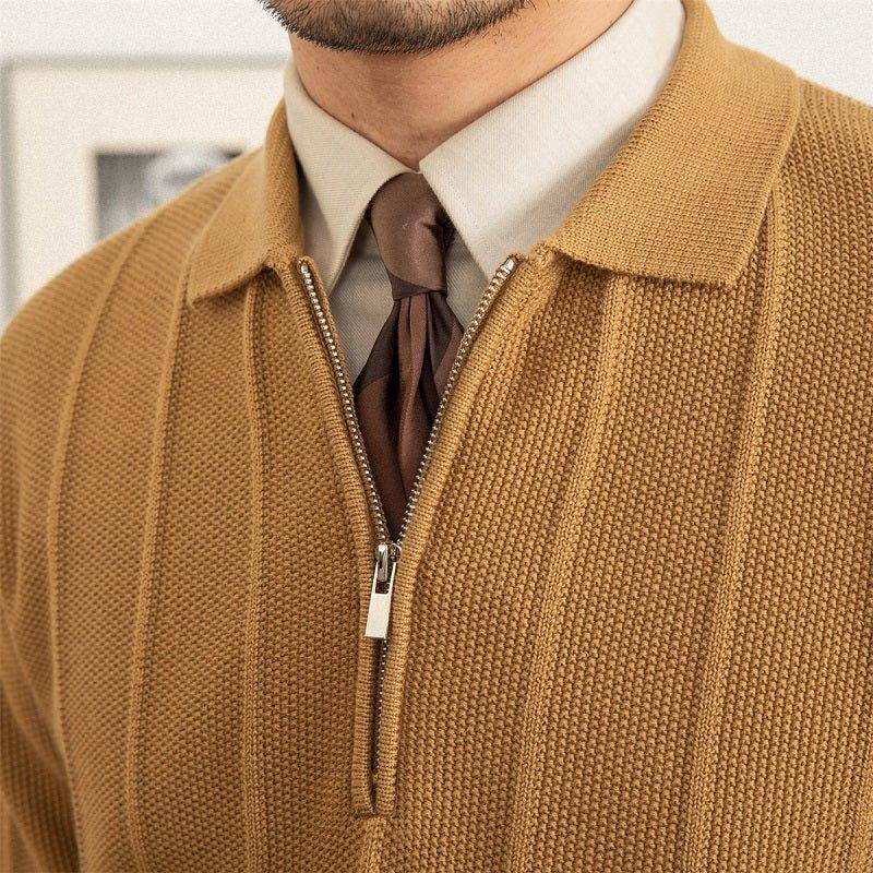 Polo Yarım Fermuarlı Örgü Kazak - Martin Milano