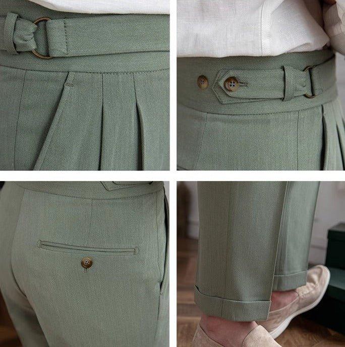 Portovenre Gurkha Düğmeli Pileli Pantolon - Martin Milano