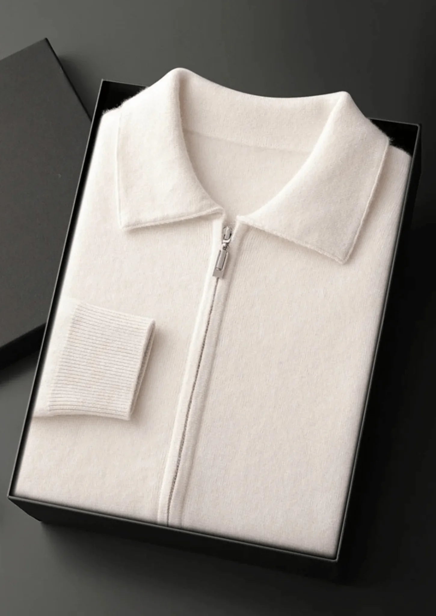 Premium Kaşmir Fermuarlı Polo Hırka - Martin Milano