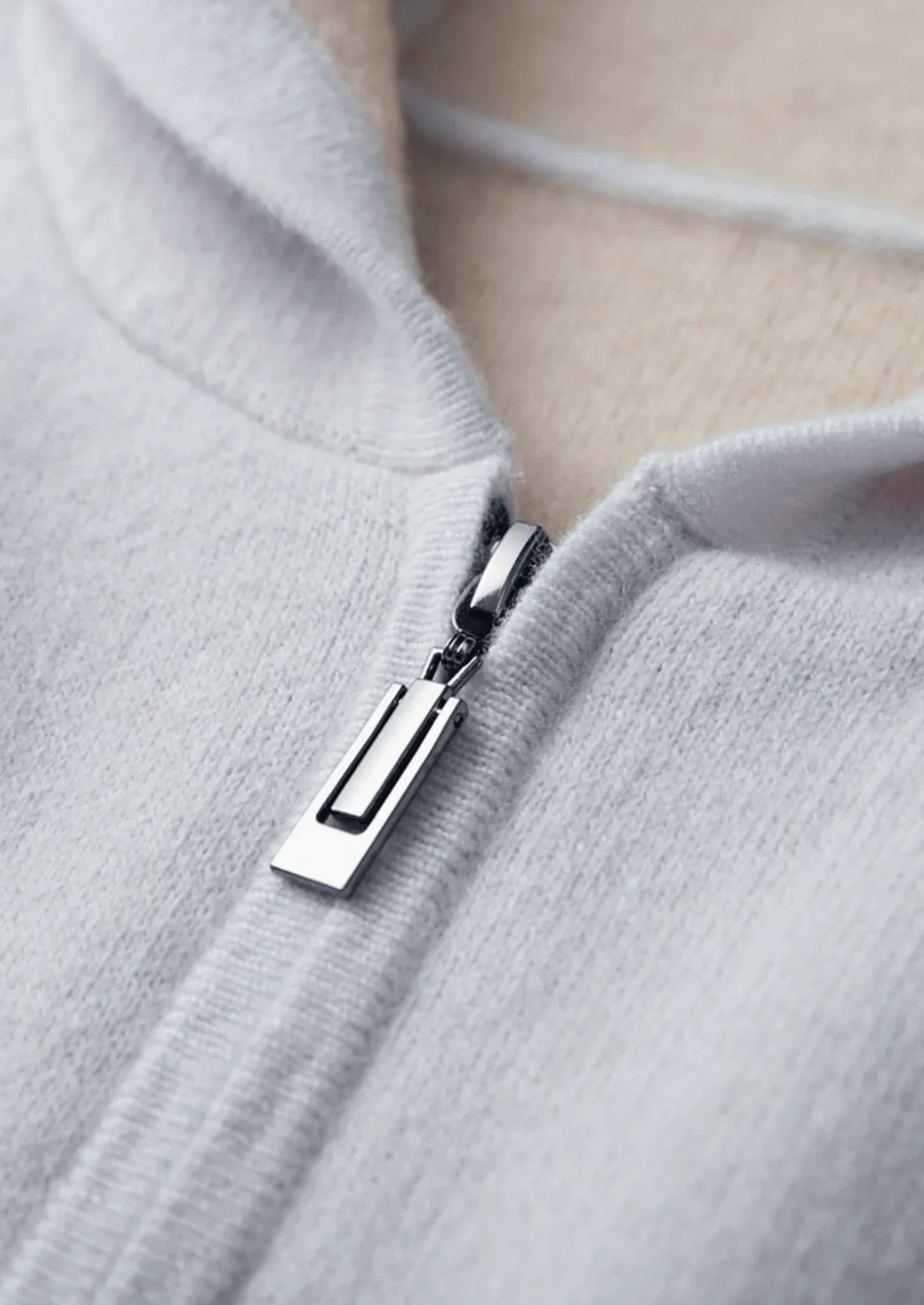 Premium Kaşmir İki Renk Fermuarlı Kapüşonlu - Martin Milano