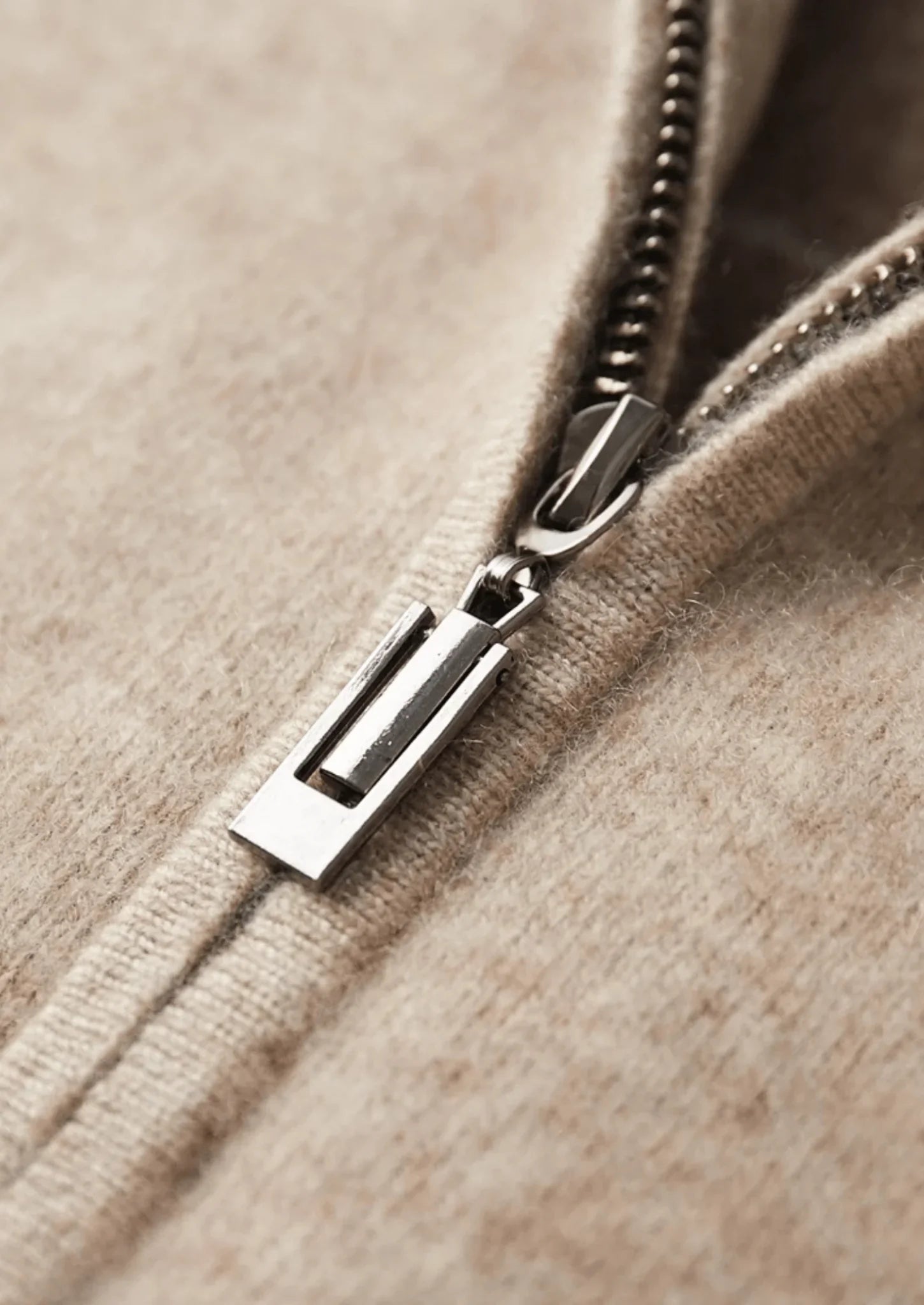 Premium Kaşmir İki Renkli Fermuarlı Kazak - Martin Milano