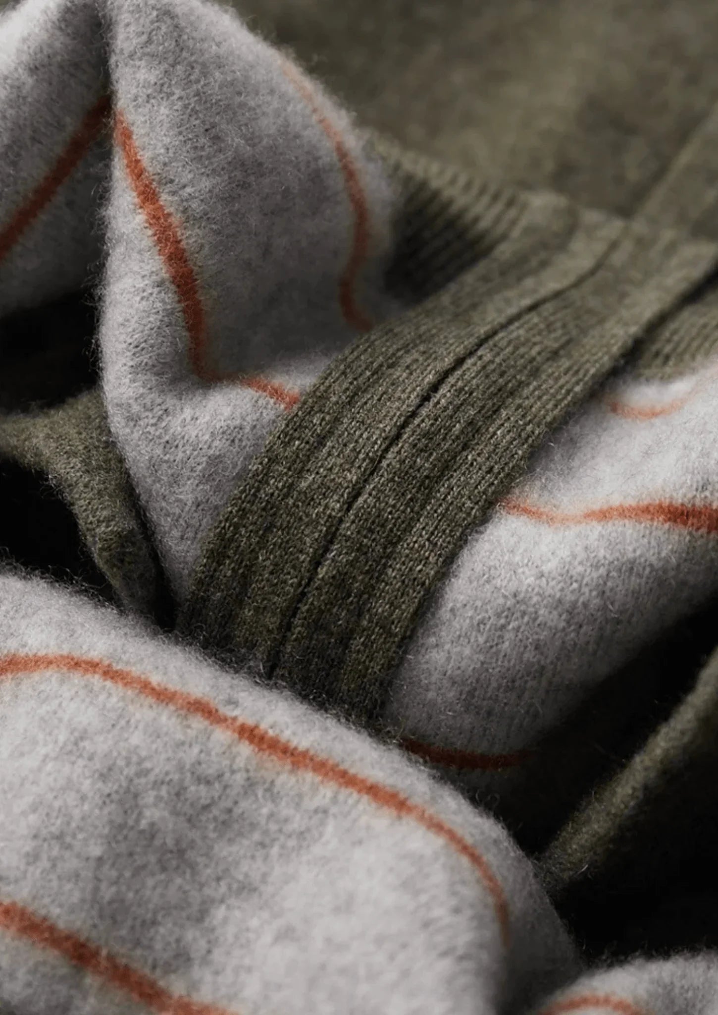 Premium Kaşmir İki Renkli Fermuarlı Kazak - Martin Milano