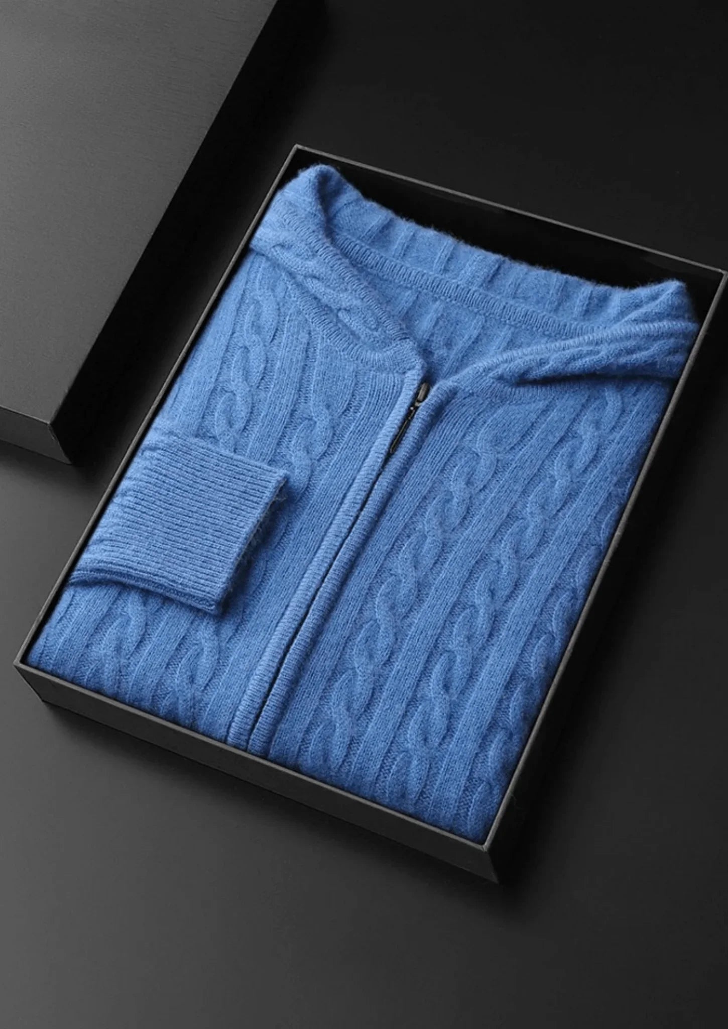 Premium Kaşmir Örgü Fermuarlı Kapüşonlu - Martin Milano