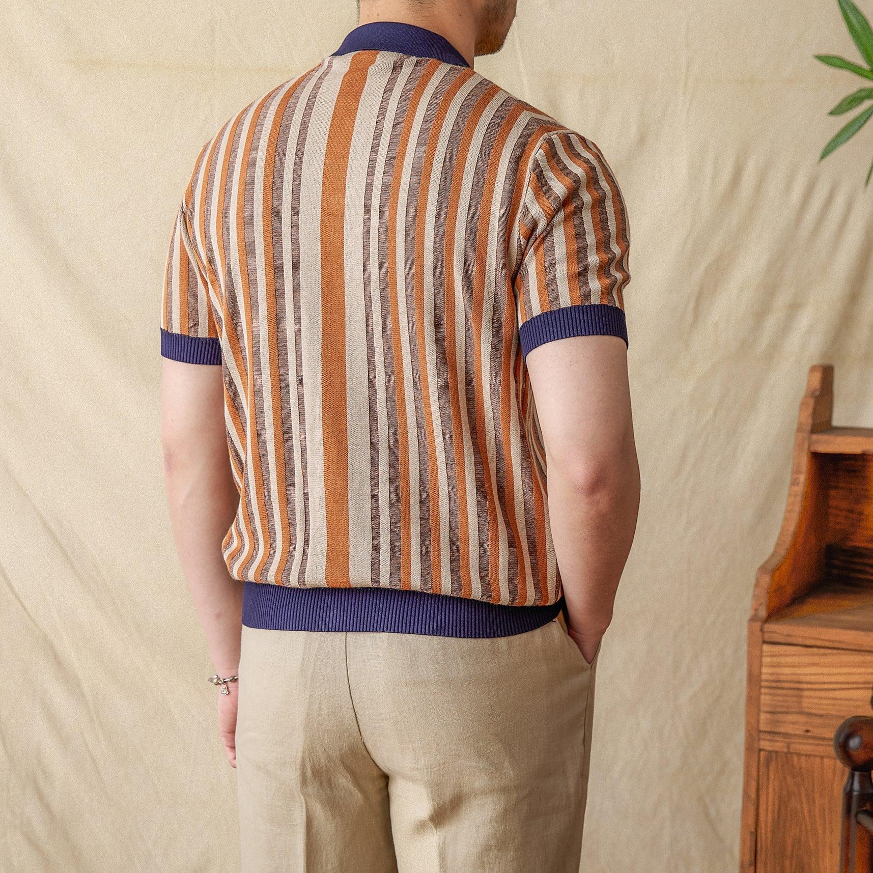 Ripley Pamuk Jakarlı Düğmeli Kısa Kollu Gömlek - Martin Milano