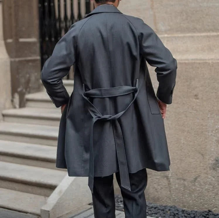 Roma Kemerli Yün Karışımı Trençkot - Martin Milano