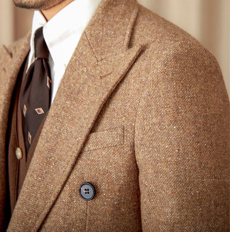 Roma Yün İpek Çift Düğmeli Palto - Martin Milano