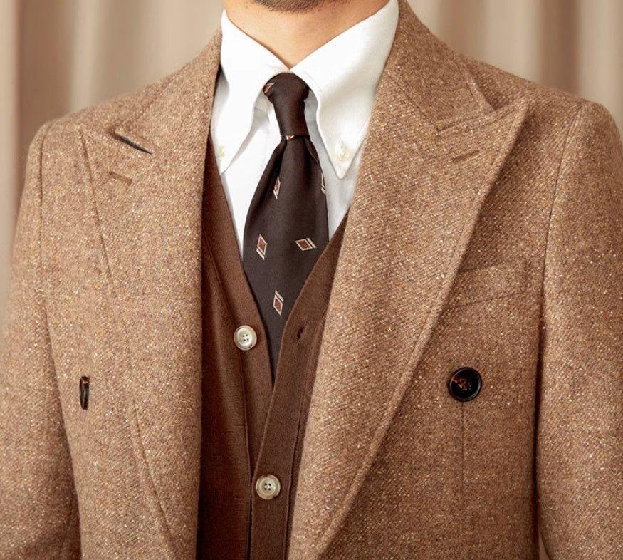 Roma Yün İpek Çift Düğmeli Palto - Martin Milano