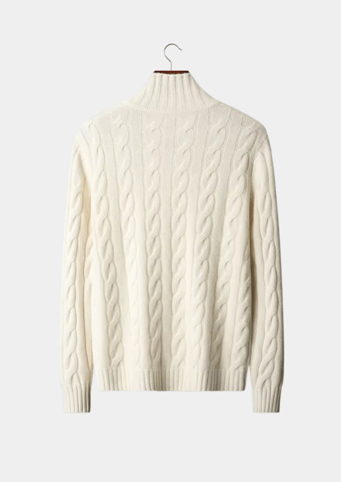 Saf Ekstra İnce Merino Yünü Çift Fermuarlı Hırka - Martin Milano