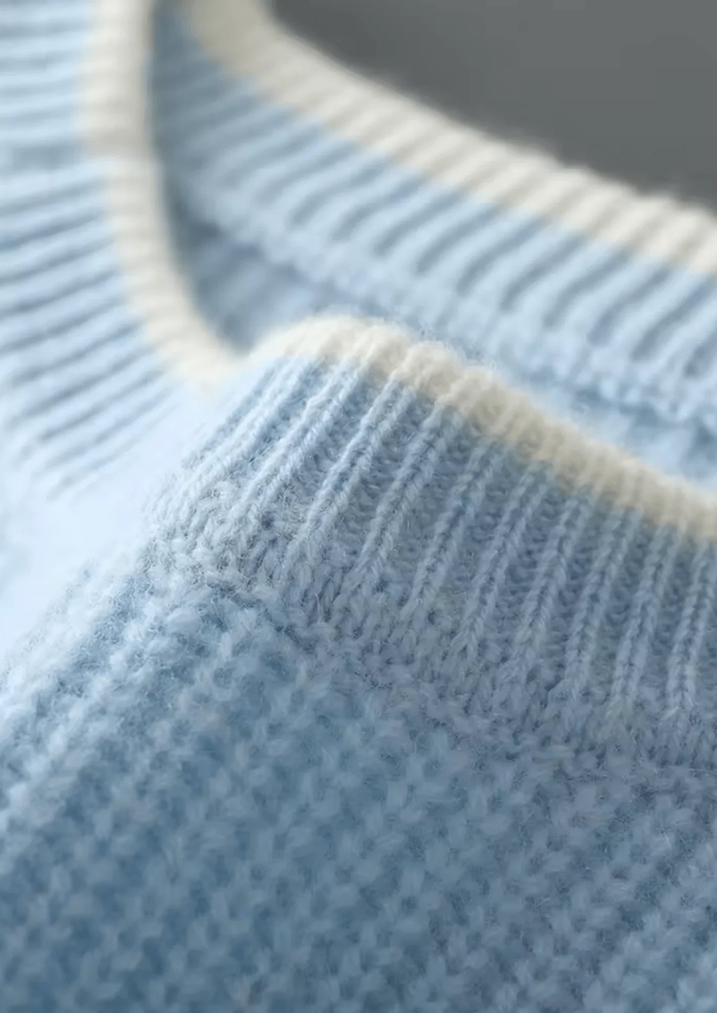 Saf Ekstra İnce Merino Yünü Çift Renkli Kazak - Martin Milano