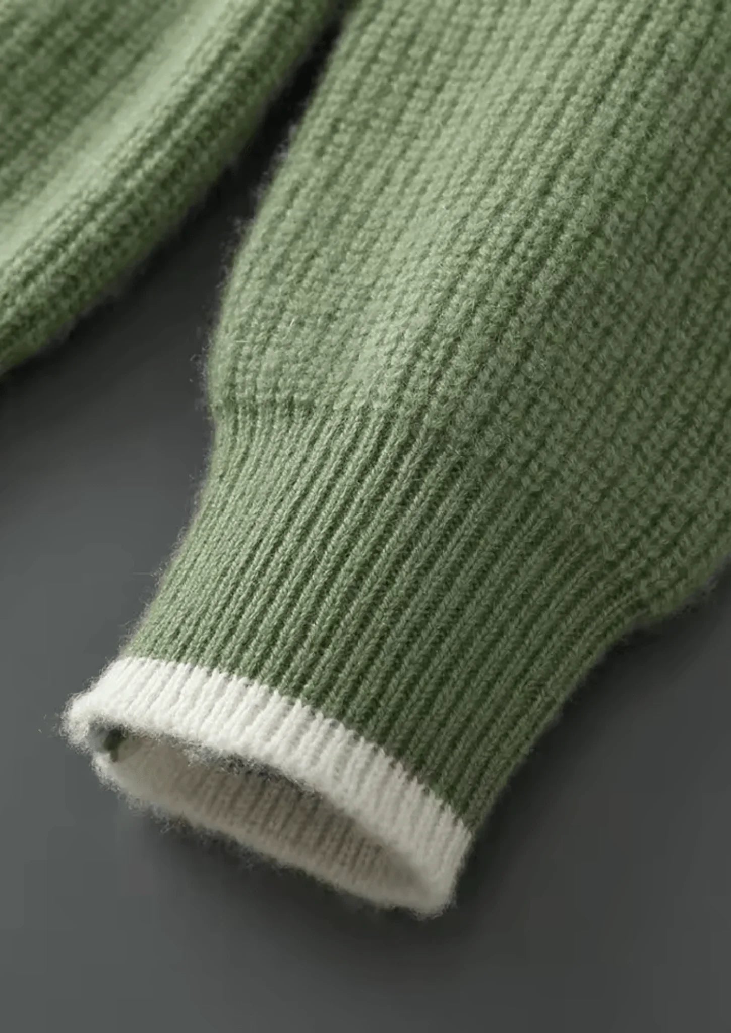 Saf Ekstra İnce Merino Yünü Çift Renkli Kazak - Martin Milano