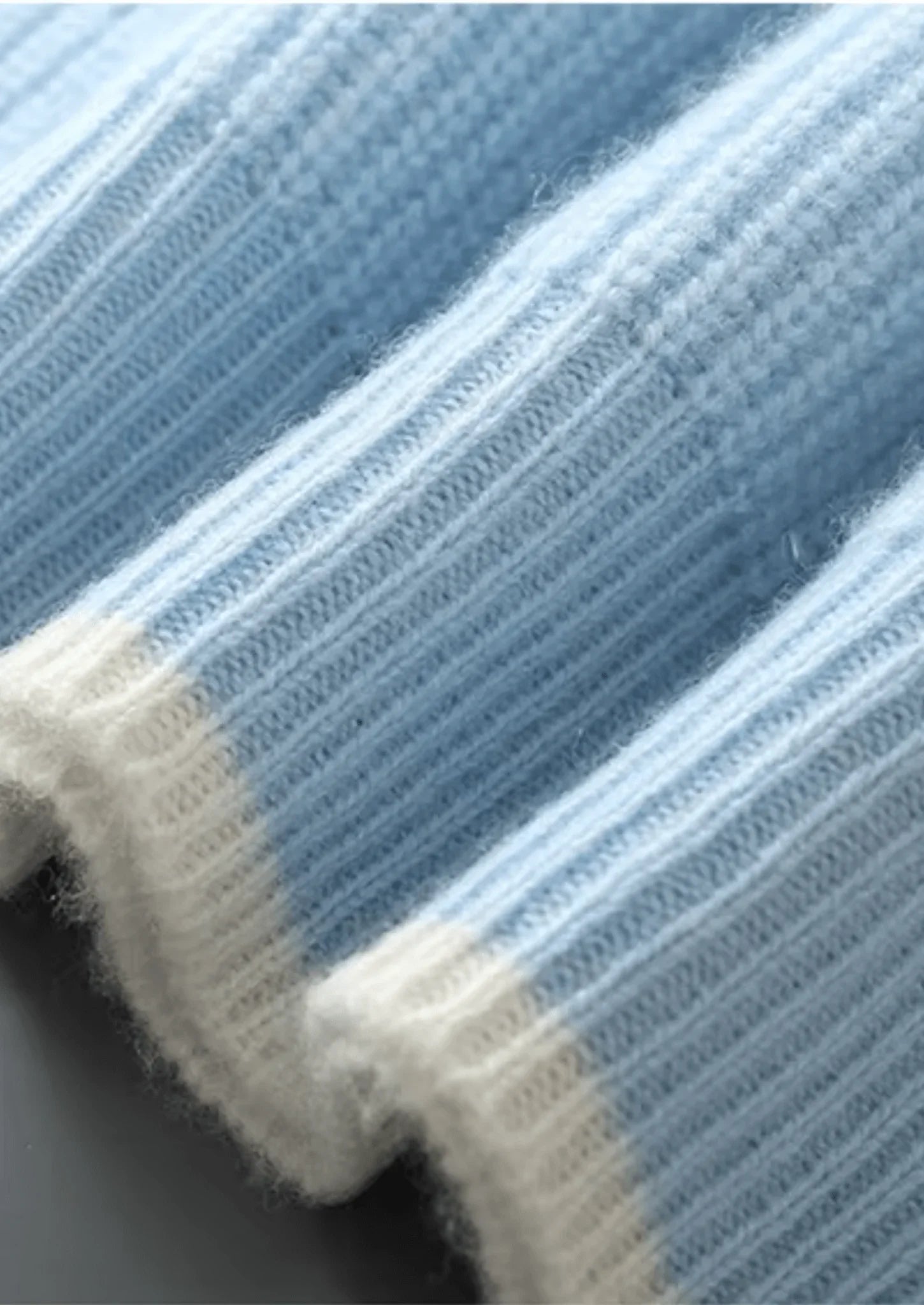 Saf Ekstra İnce Merino Yünü Çift Renkli Kazak - Martin Milano