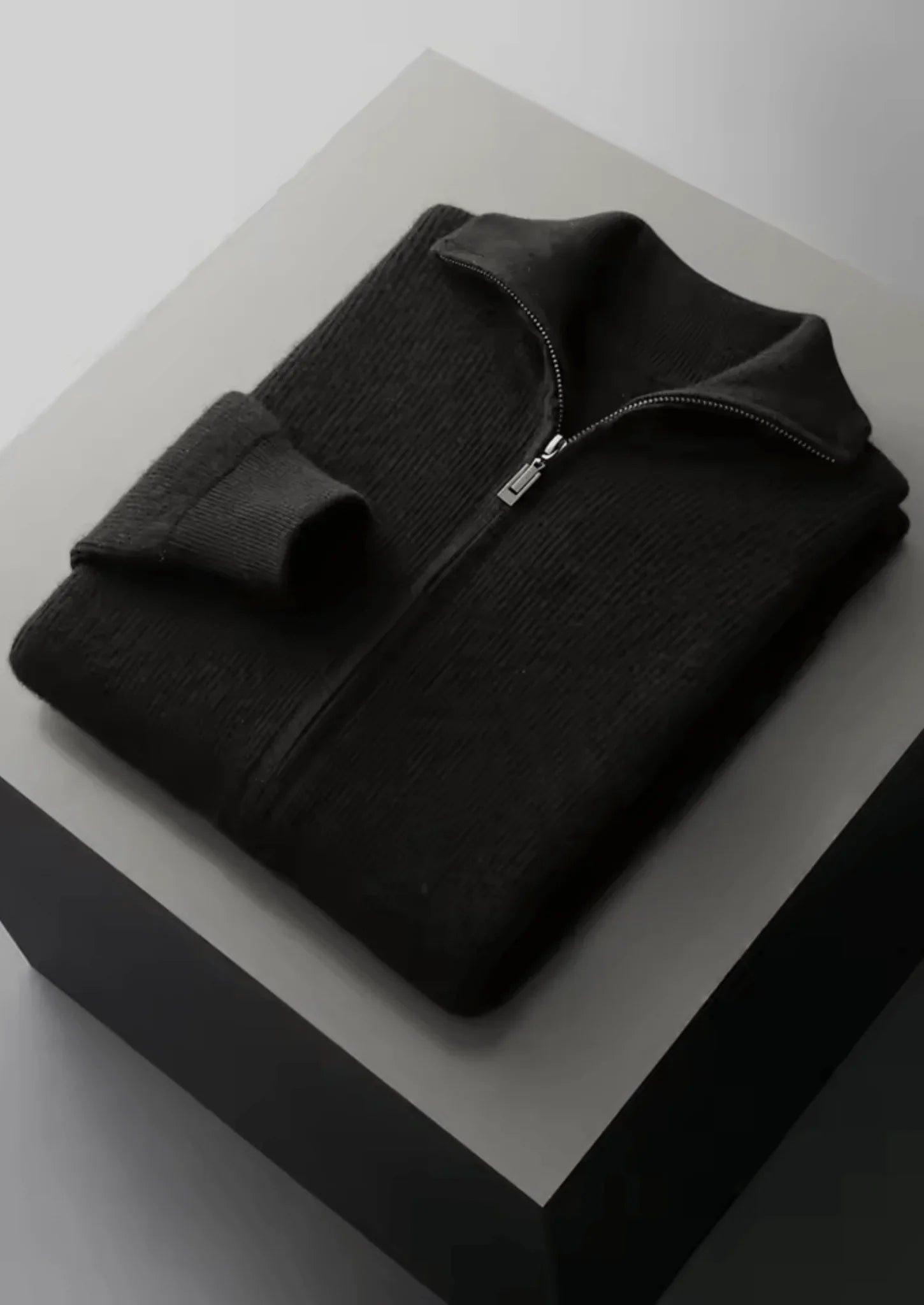 Saf Ekstra İnce Merino Yünü Düğmeli Çizgili Kaban - Martin Milano