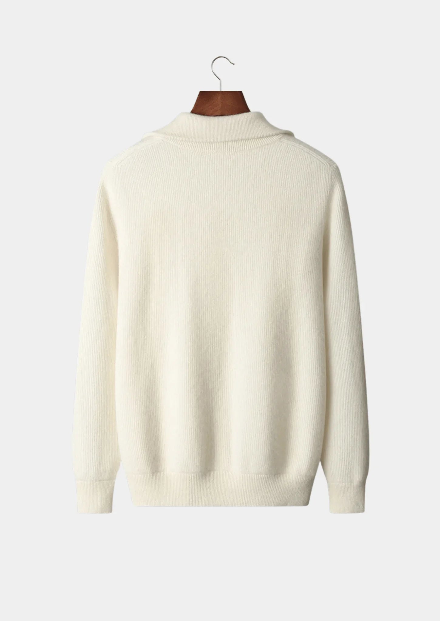 Saf Ekstra İnce Merino Yünü Düğmeli Çizgili Kaban - Martin Milano