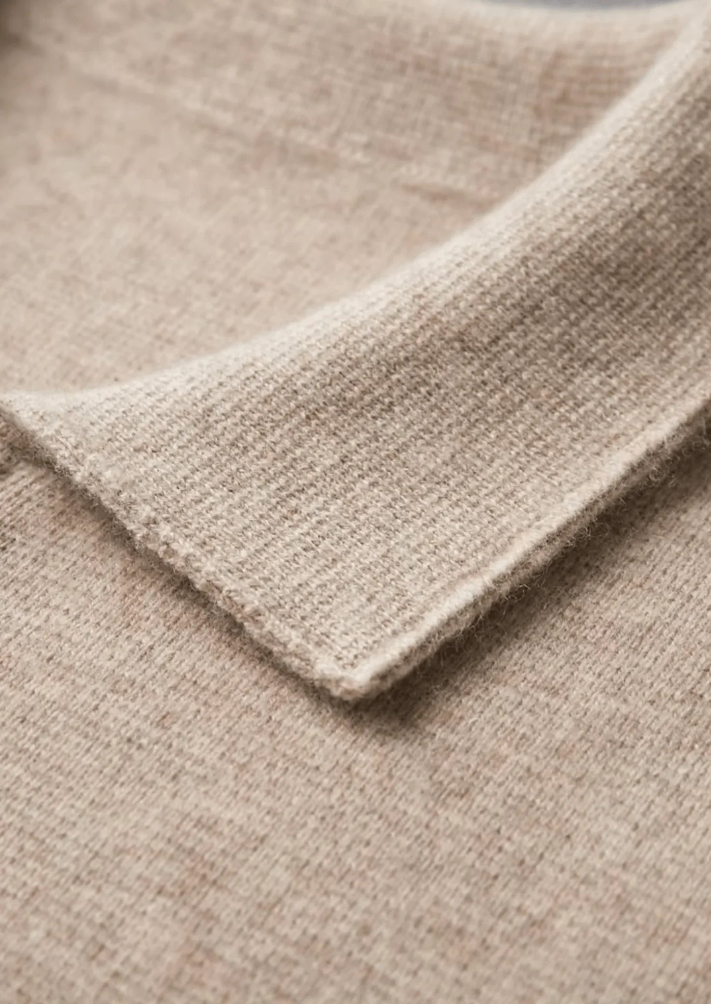 Saf Ekstra İnce Merino Yünü Fermuarlı Polo Hırka - Martin Milano