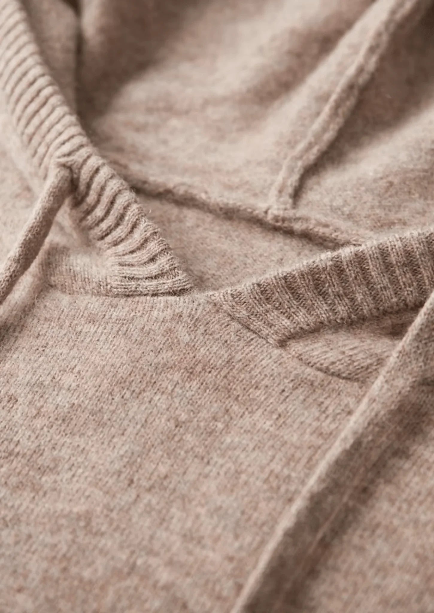 Saf Ekstra İnce Merino Yünü Relax Hoodie - Martin Milano