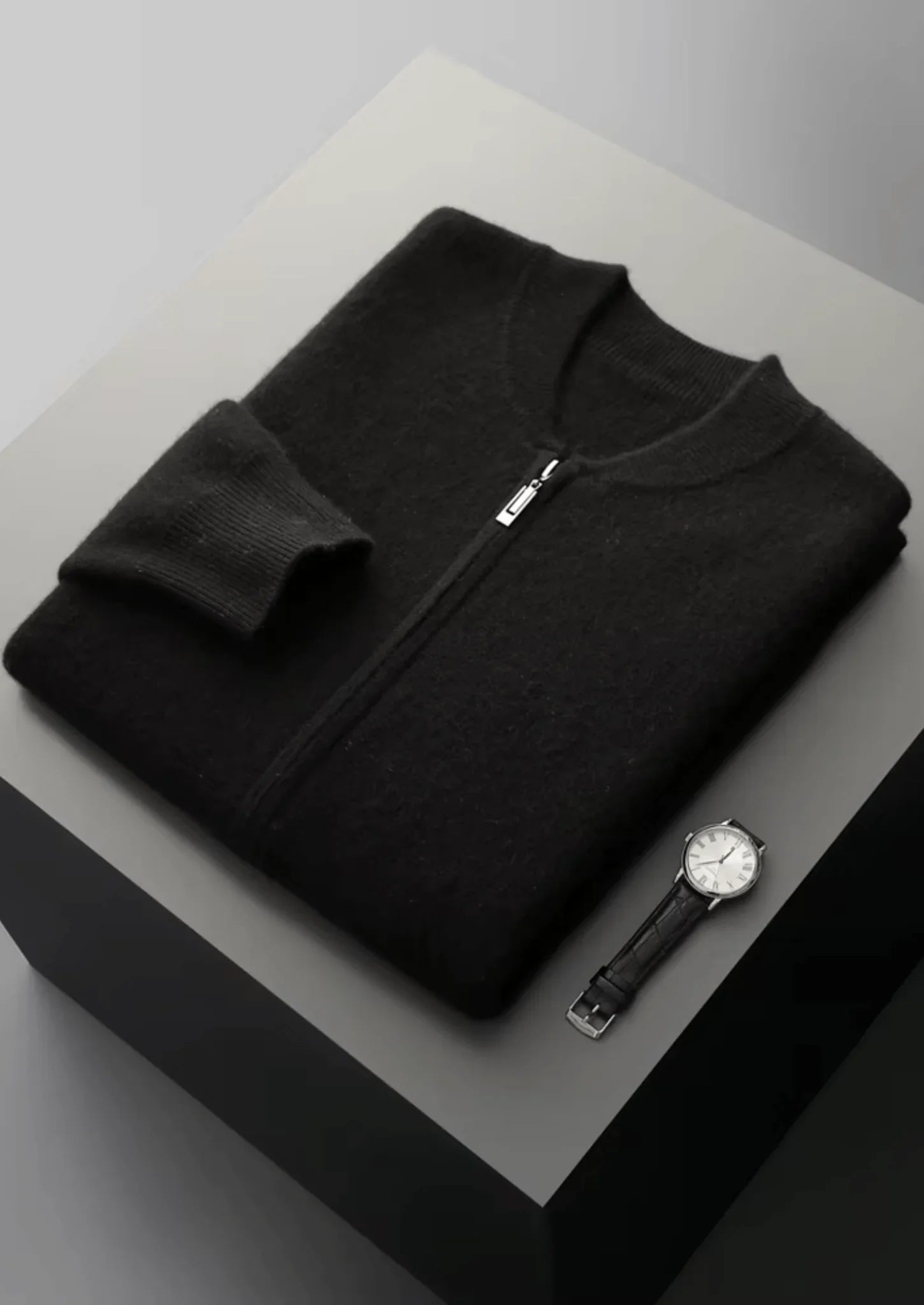 Saf Ekstra İnce Merino Yünü V Yaka Hırka - Martin Milano