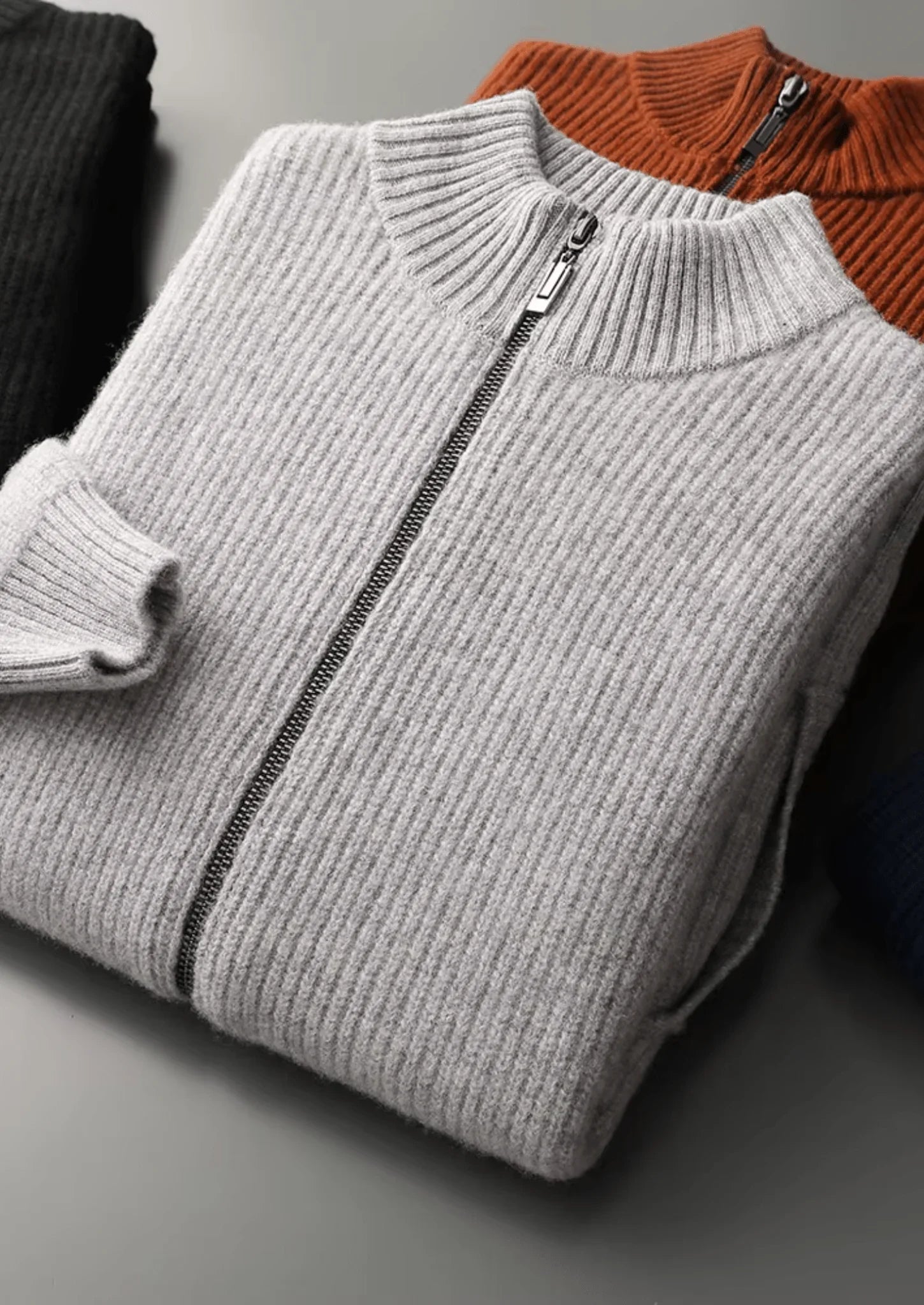 Saf Ekstra İnce Merinos Yünü Ribanalı Hırka - Martin Milano