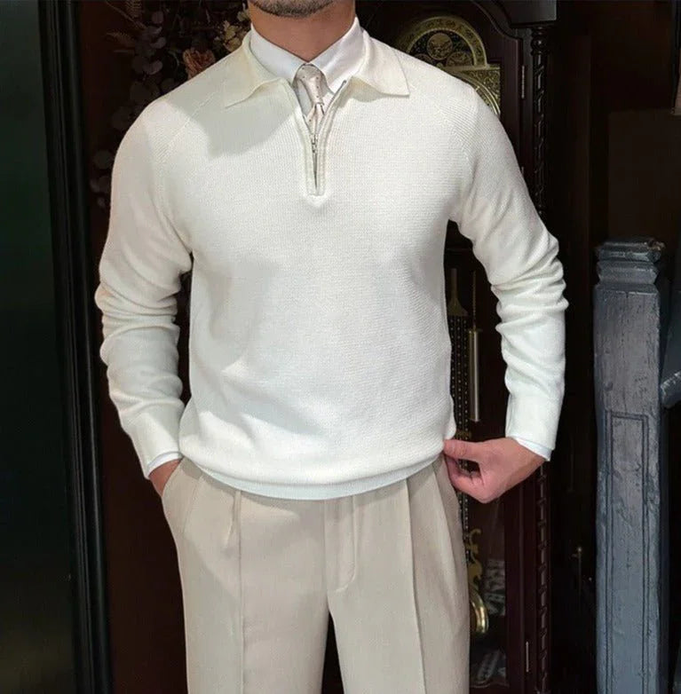 Salve Ribanalı Yarım Fermuarlı Triko Kazak - Martin Milano