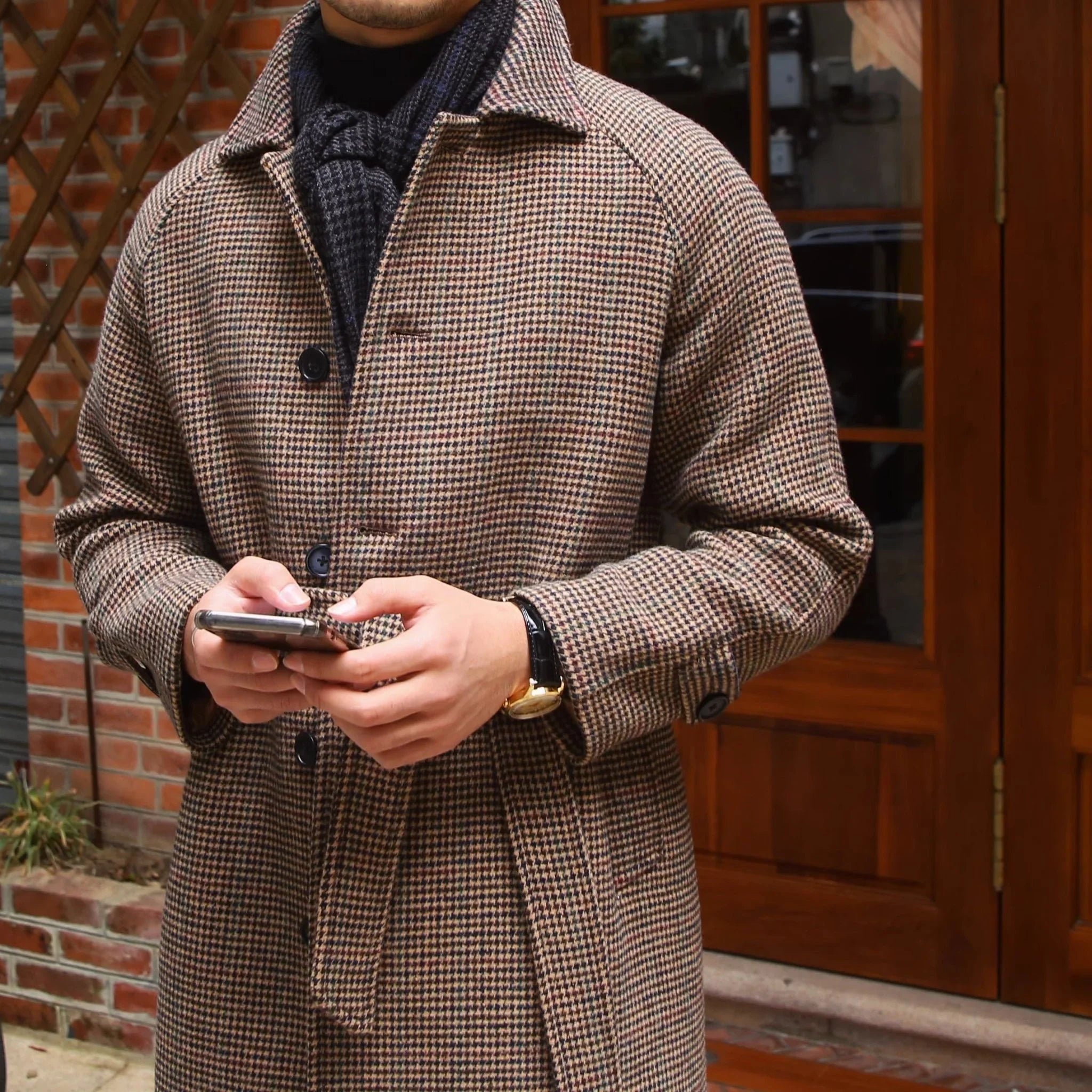 Soho Çiftliği Kemerli Yün Herringbone Trençkot - Martin Milano