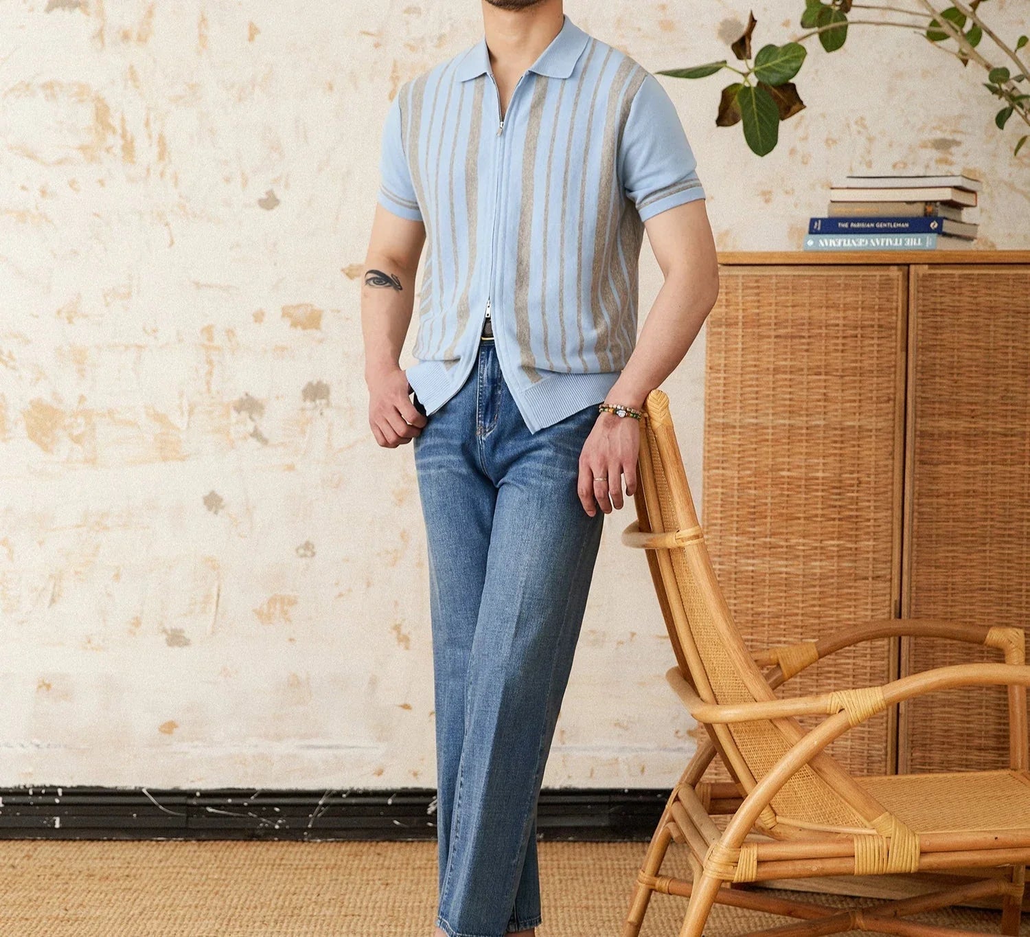 St. Julian Pamuklu Çizgili Hırka - Martin Milano