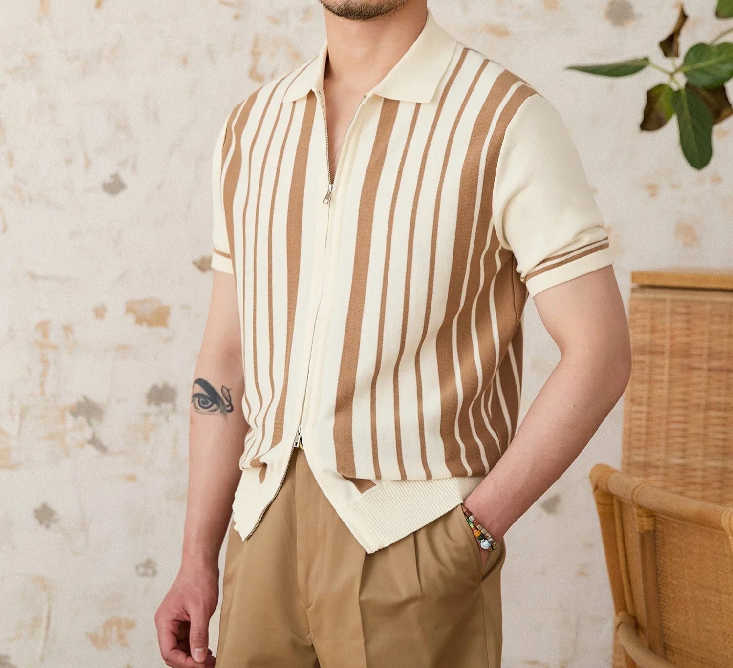 St. Julian Pamuklu Çizgili Hırka - Martin Milano