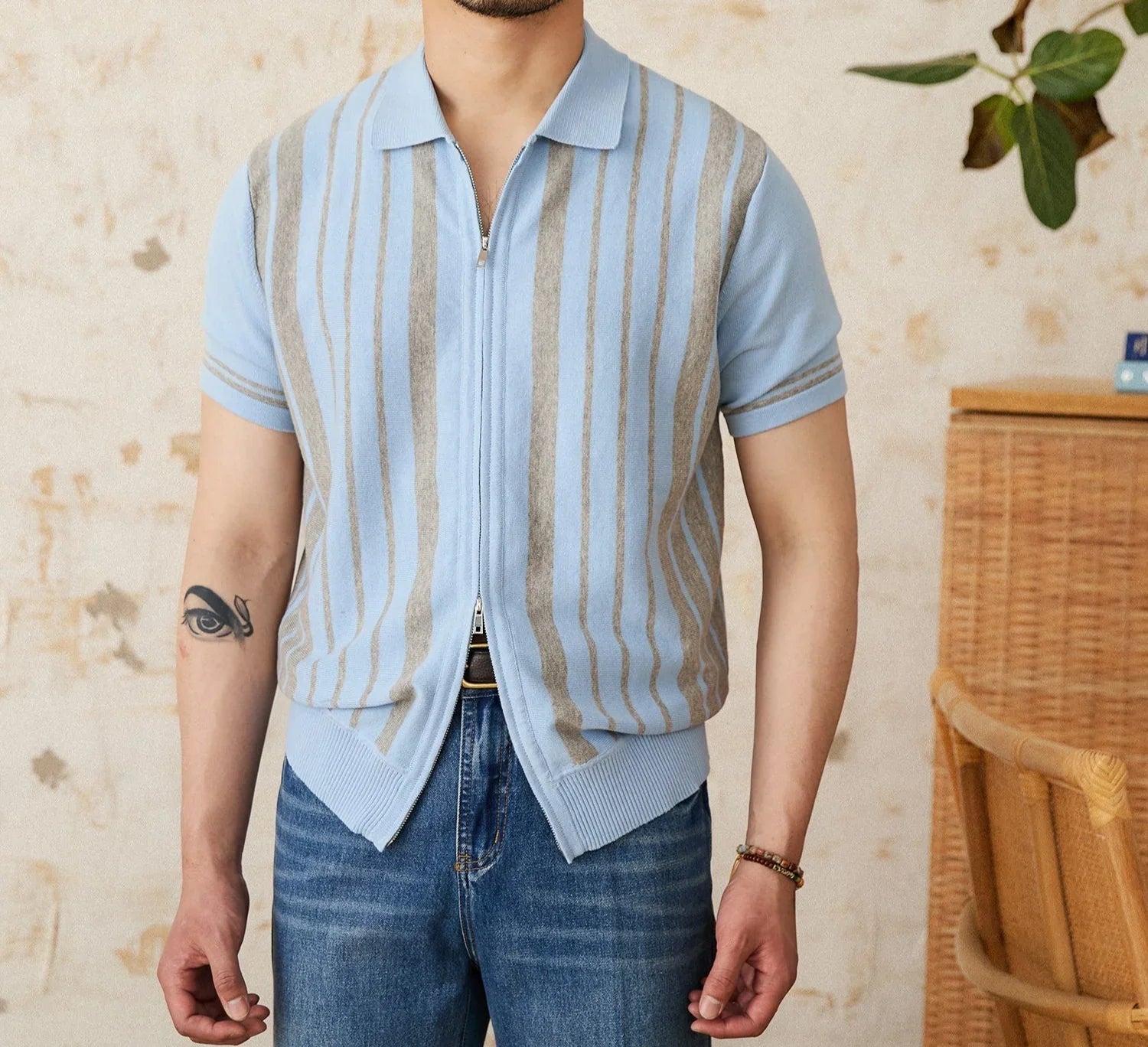 St. Julian Pamuklu Çizgili Hırka - Martin Milano