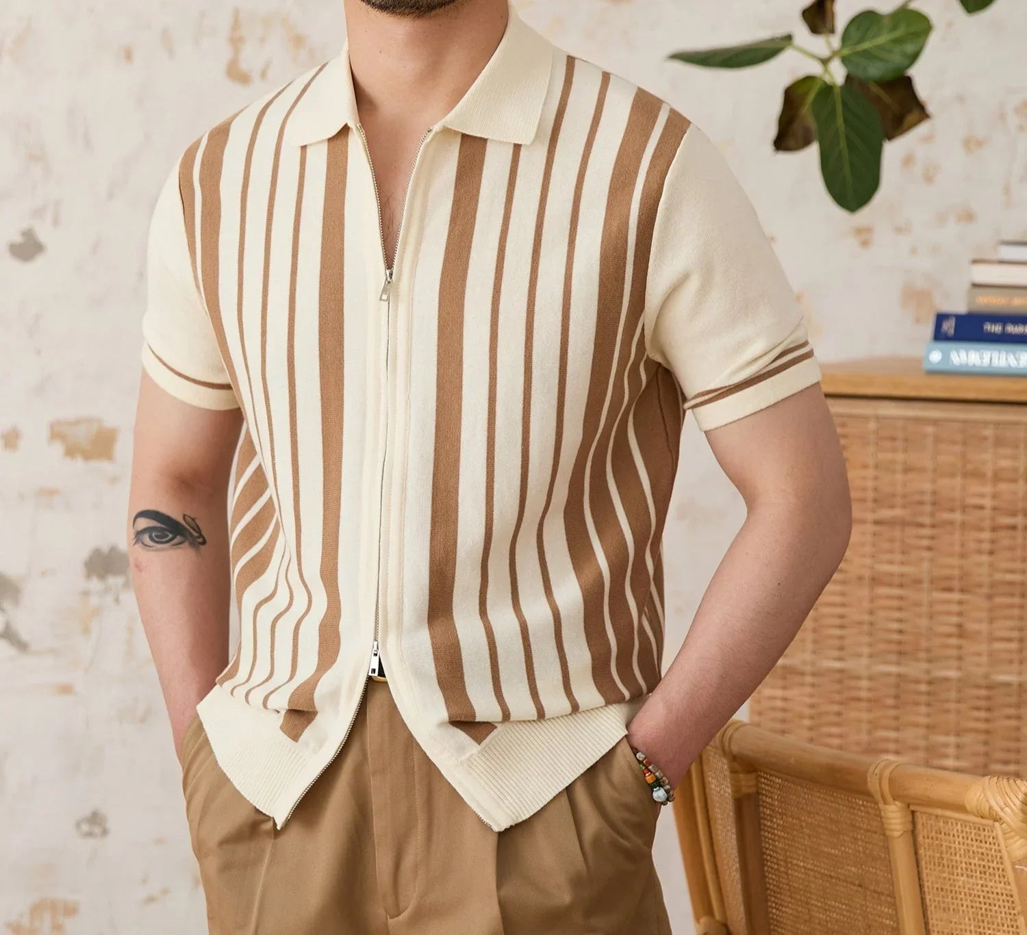 St. Julian Pamuklu Çizgili Hırka - Martin Milano