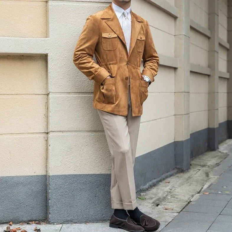 Süet Milano Takım Yaka Ceket - Martin Milano