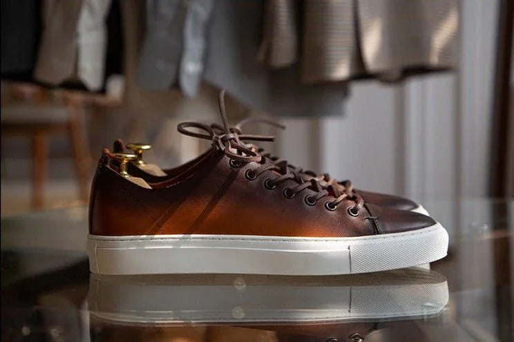 Tarihî Bağlamalı Deri Spor Ayakkabıları - Martin Milano