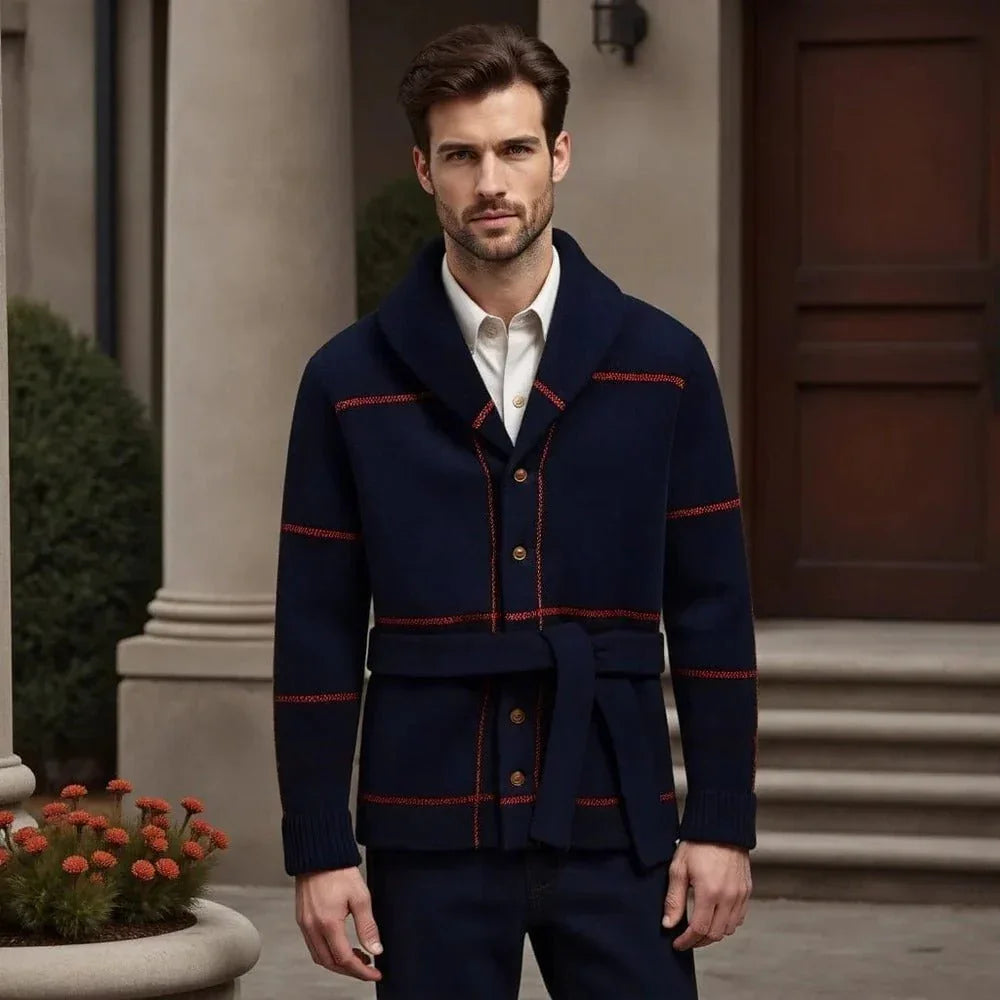 Torino Şal Yaka Yün Hırka - Martin Milano