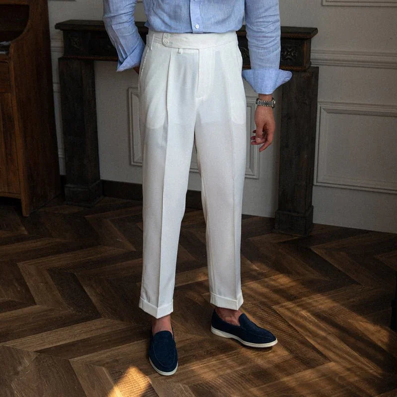 Toscana Çift Düğmeli Drapeli Pantolon - Martin Milano