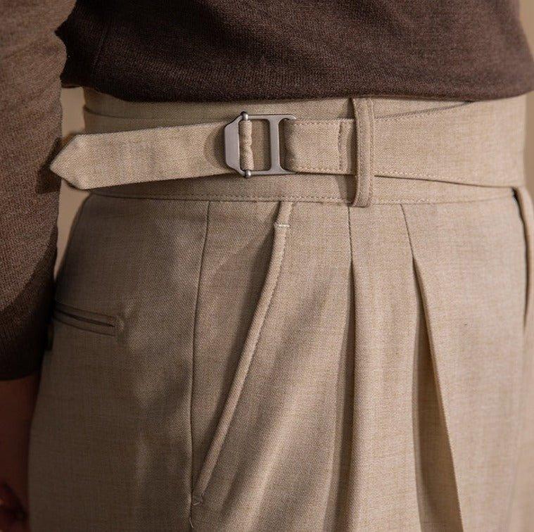 Vicenza Gurkha Çift Katlı Düz Kesim Pantolon - Martin Milano