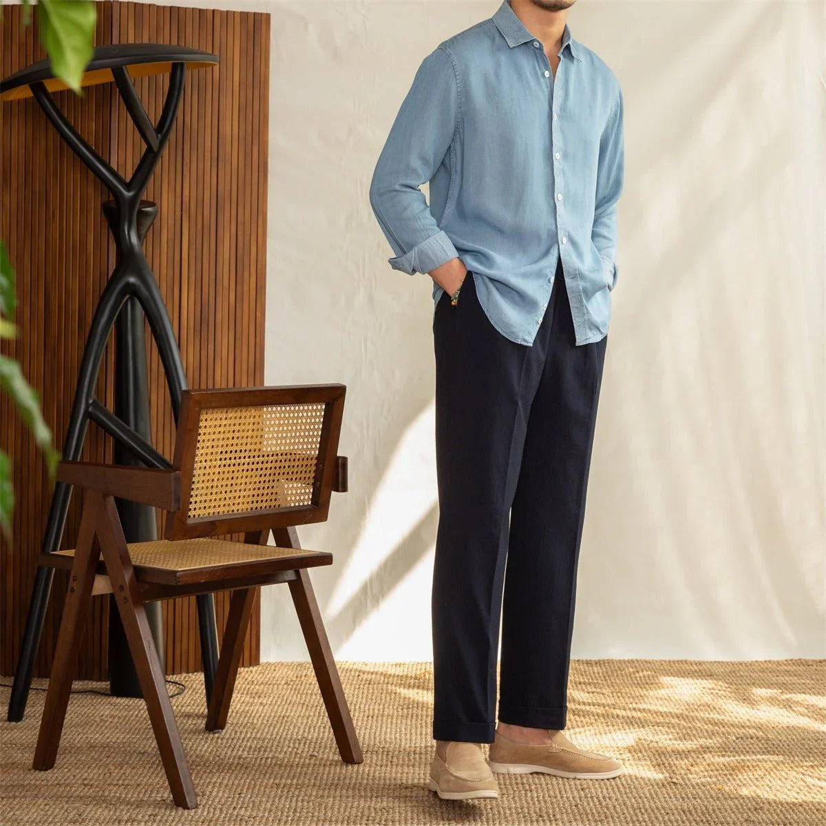 Yumuşak Dokunuşlu Denim Cannes Gömlek - Martin Milano