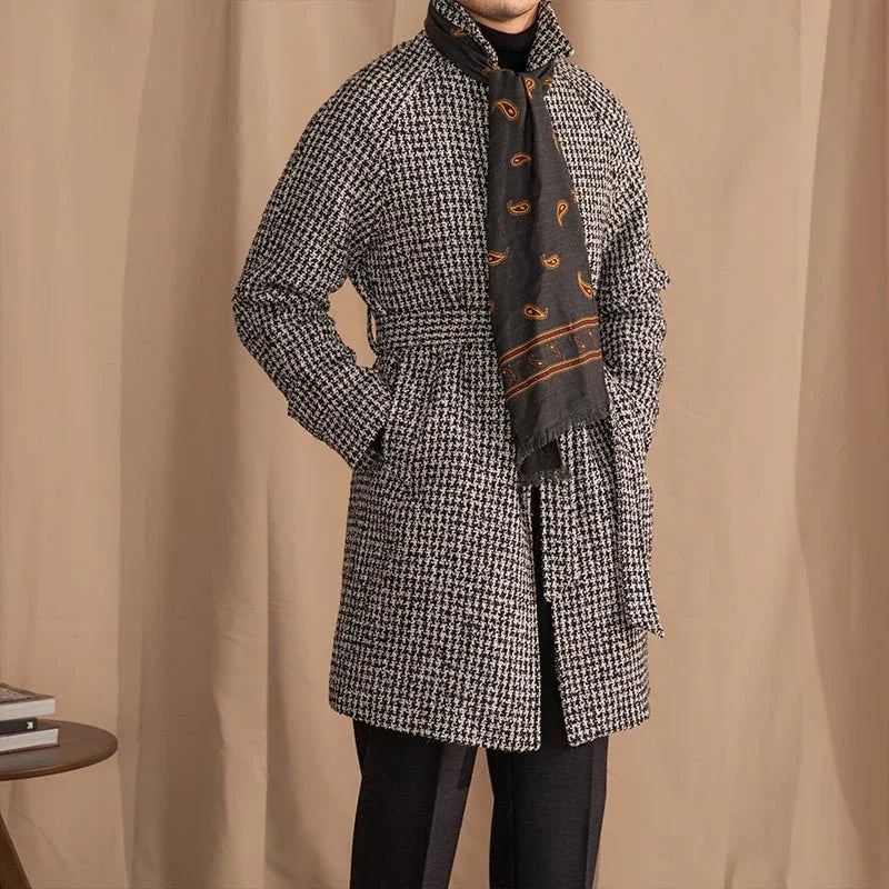 Yün Houndstooth Kaban - Martin Milano